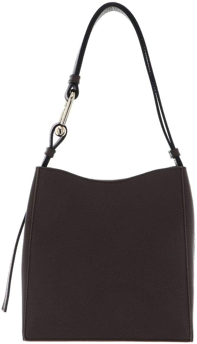 FURLA Leren schoudertas Nuvola Mini Bucket Bag Mogano donkerbruin