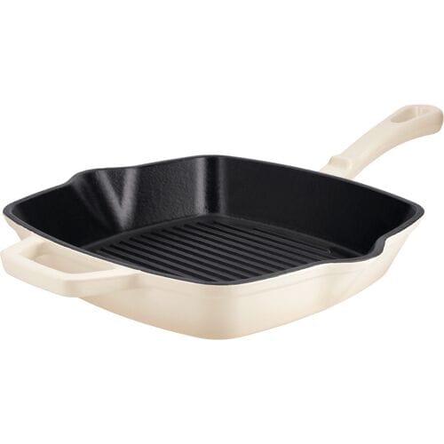 SILVERCREST Gietijzeren grillpan of koekenpan (Vierkant, Crème)