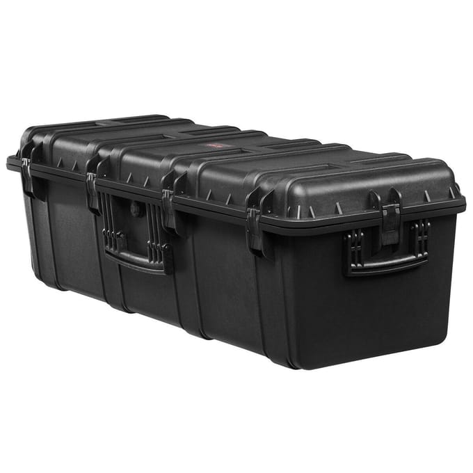 Mallette Rigide Weatherproof 5.5 Cu.ft avec 3 Poignées Grande Capacité Noir
