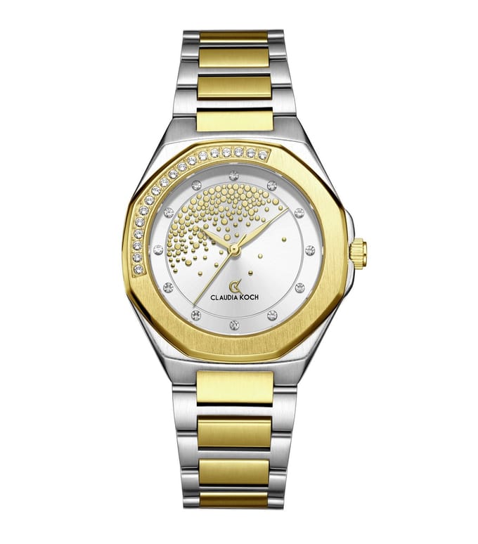 CK Starlight – Two-Tone Gold with Silver Stone-Studded Dial- ClaudiaKoch Watches CK 4323