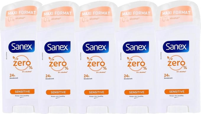 MULTI BUNDEL 5 stuks Sanex SANEX DERMO SENSITIVE - deodorant - stick 65 ml