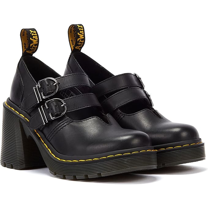 Winkel Voor Dr. Martens Eviee Sendal Leren Dames Zwarte Hakken
