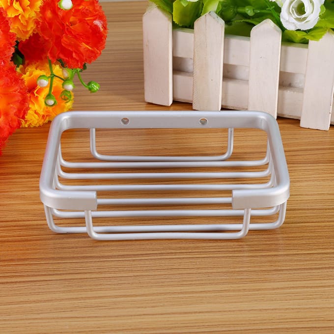 Huishoudelijke muur?Gemonteerde Afdruipende Zeepbakje Houder Container Badkamer Accessoire white