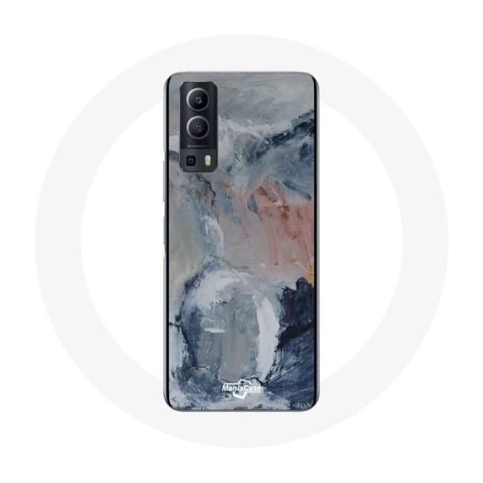 Vivo Y72 hoesje Grijze abstracte textuurachtergrond