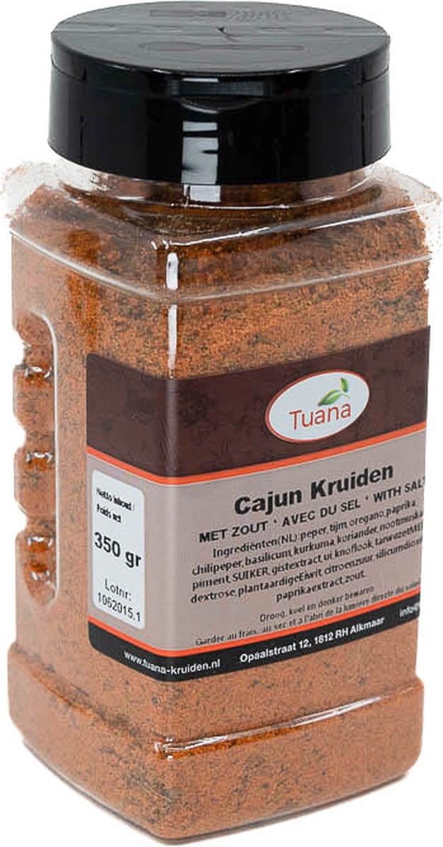 Tuana Kruiden - Cajun Kruiden Met Zout - Strooibus 200 Gram - MP-C-0001