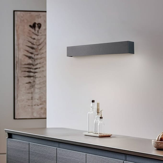 Nowodvorski Lighting Wandlamp Straight S, 62 cm, grafiet