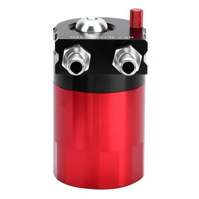Auto Modificatie Accessoires 300ml Baffled Universele Olie Opvangtank Ontluchting Can Reservoir Tank Rood black