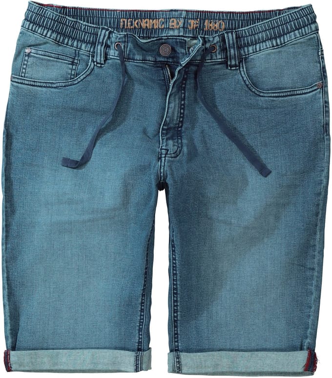 JP 1880 - Heren - Bermuda FLEXNAMIC® - Donkerblauw denim - Maat 70