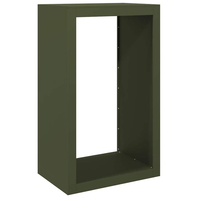 vidaXL - Haardhoutrek - 60x40x100 - cm - staal - groen
