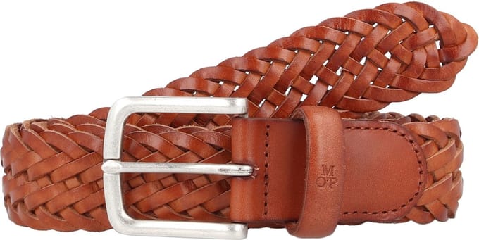 Marc O'Polo Leren Riem Clemens Belt W100 Classic Cognac Bruine