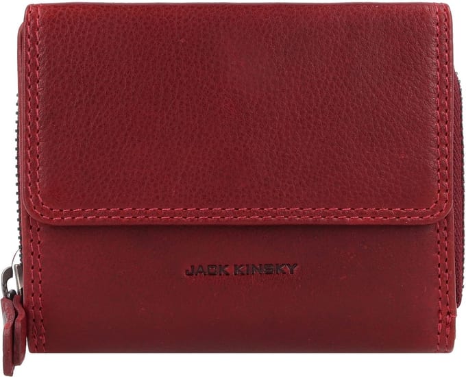 Jack Kinsky Portemonnee RFID-bescherming Leer 11 cm - Jongens - Horizontaal - rot