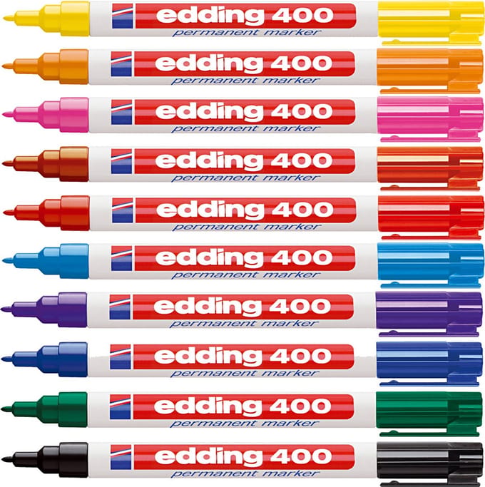 Edding 400 - permanent marker - bureauset - assorti - 10 stuks