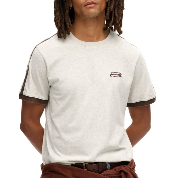 Retro gestreept T-shirt met logo Superdry Essential