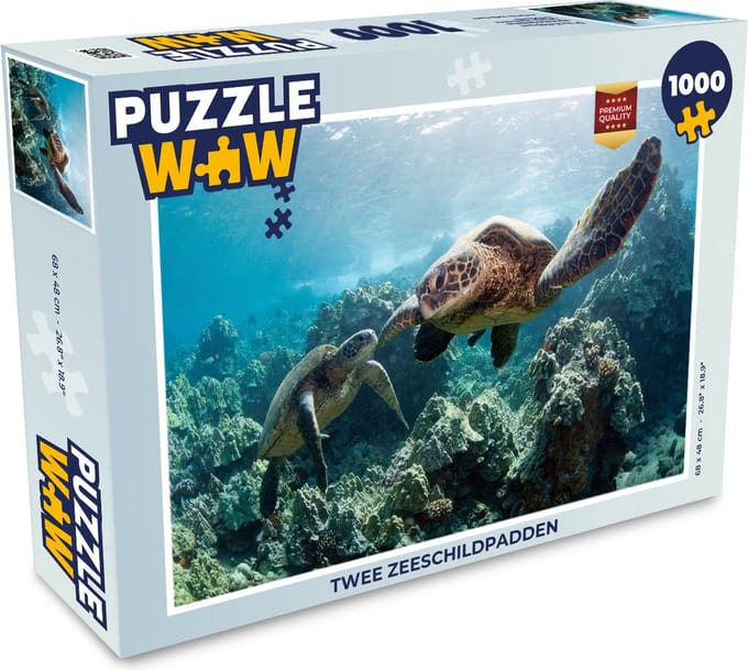 Puzzel Twee zeeschildpadden - Legpuzzel - Puzzel 1000 stukjes volwassenen