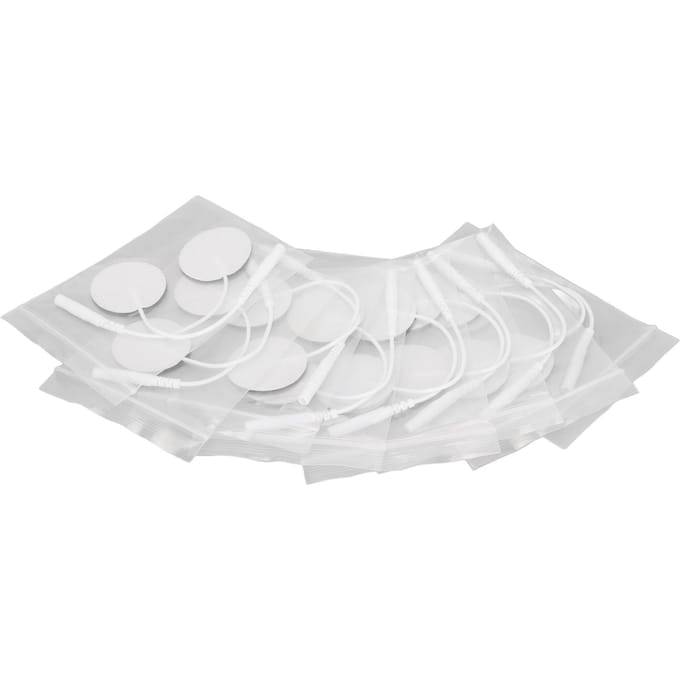 16 stuks Elektrodepleister Zelfklevend Herbruikbaar Vervangende Ronde Elektrode Pad voor TENS Machine 1,2 Inch 2 mm 0,08 inch white