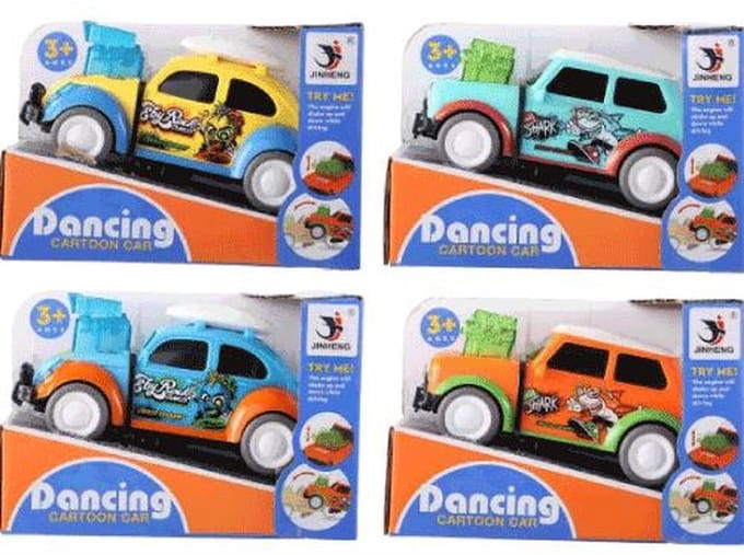 Auto 13 cm. dansende cartoon auto 9845.