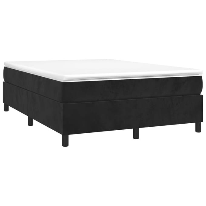 vidaXL - Boxspring - bed - 140x190 - cm - fluweel - zwart