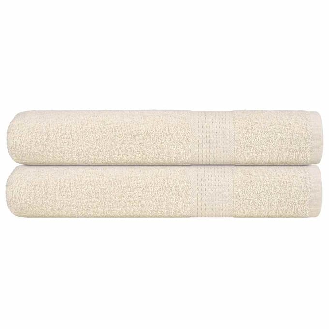 vidaXL - Handdoeken - FROGN - 2 - st - 100x200 - cm - 360 - g/m² - crème