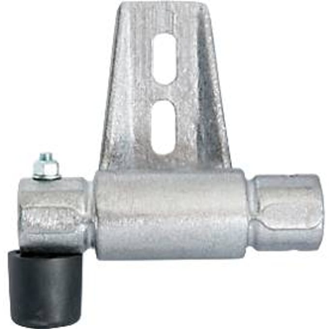 Beugel voor stellingtrap rond buisrailsysteem STABILO® Professional, met eindaanslag links