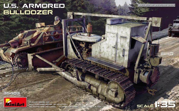 MiniArt Modelbouwpakket Militaire voertuigen - 35403 U.S. Armoured Bulldozer Plastic - 1:35 - Modelbouw