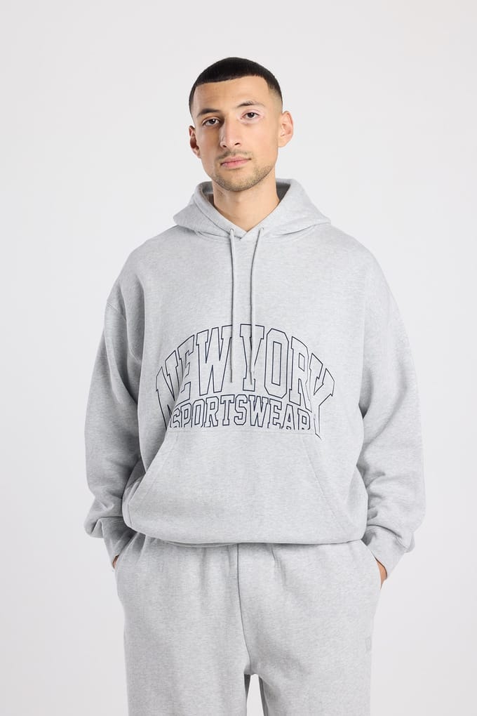 America Today Skip Hood Light Grey Melange Maat: S | Sweaters Outlet | Heren | Grijs