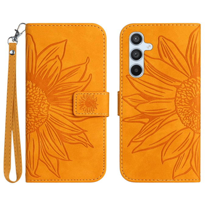 Mocaa Samsung A17 (5G) Sunflower Bookcase met Koord Geel