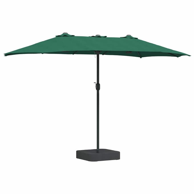 vidaXL Tuinparasol 385 x 209 x 244 cm Polyester en staal Groen