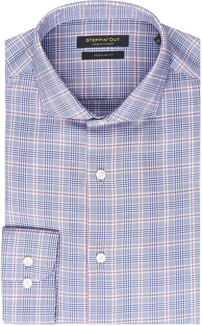 Steppin' Out Overhemd Ruiten Blauw - Maat XXL - Heren