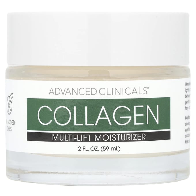 Advanced Clinicals - Plant Based Collagen - Multi-Lift Moisturizer - Vegan - 59 ml
