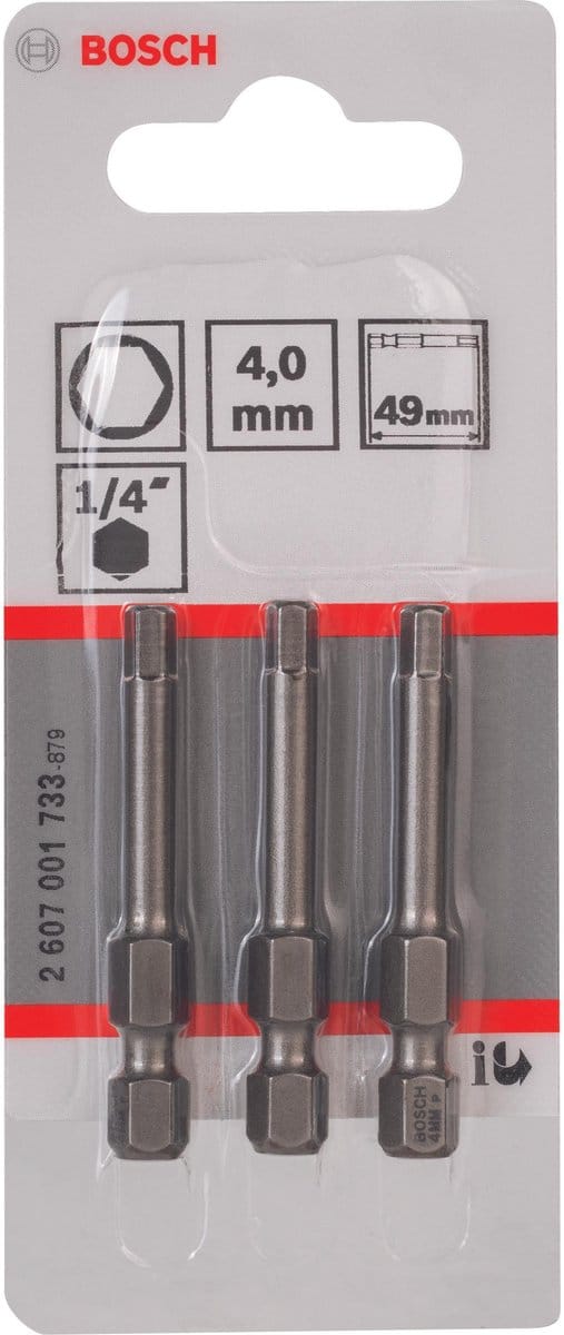 Bosch BIT 1/4XH-TORS/IS 4.0 /3 49MM - 3 stuks