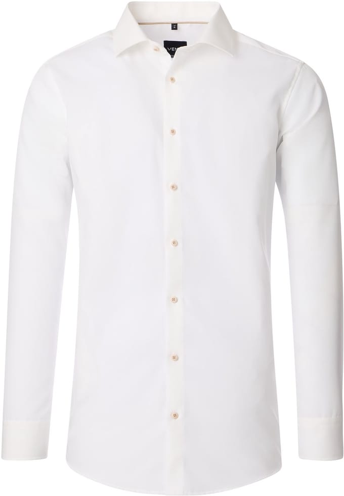VENTI modern fit overhemd - popeline - - Strijkvrij - Boordmaat: 43