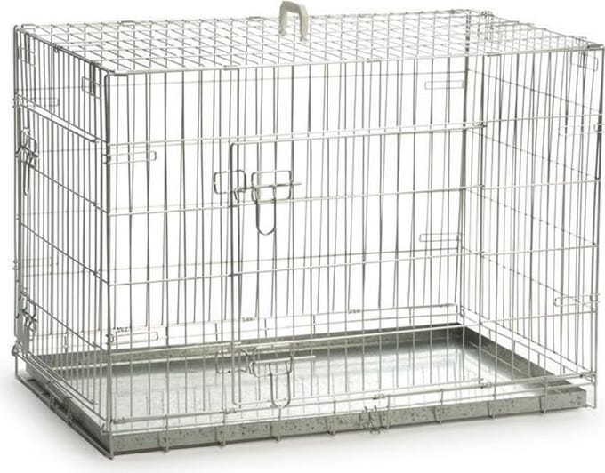 Beeztees - Hondenbench - 2 Deurs - Verzinkt - 89x60x66 cm