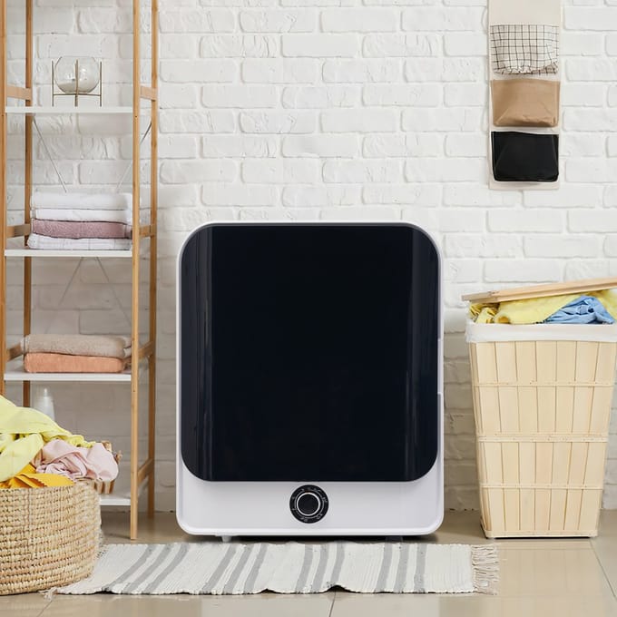 Afvoerdroger 3 Kg - Compacte Trommeldroger Met 5 Programma's, Wandmontage, Oververhittingsbeveiliging - Wit