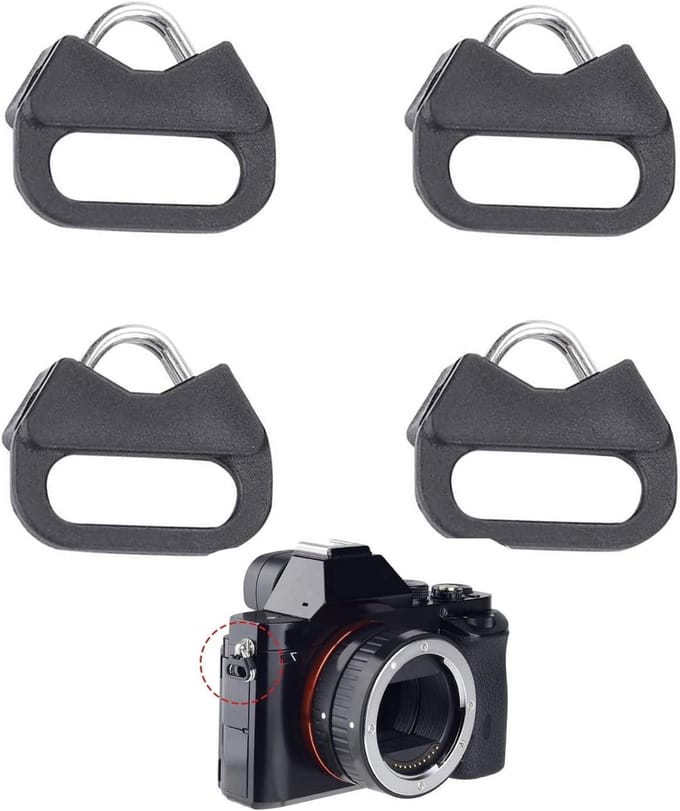 Camera Strap Hooks - 4-delige set Ringen voor Camera's, Triangle Vorm, Roestvrij Staal, Veilig en Duurzaam