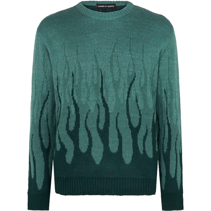 Jacquard Flames-trui voor heren
