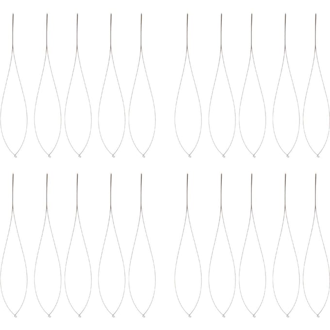 20 stuks Rijgnaalden Flexibel Midden Open Groot Oog Handrijgen Rijgnaalden Set 10,5 cm white