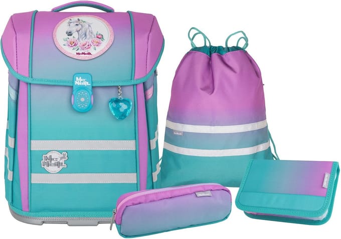 McNeill Schooltas Ergo Perfecto Schoolbag Set 5-delig Gradient Blueberry Turquoise