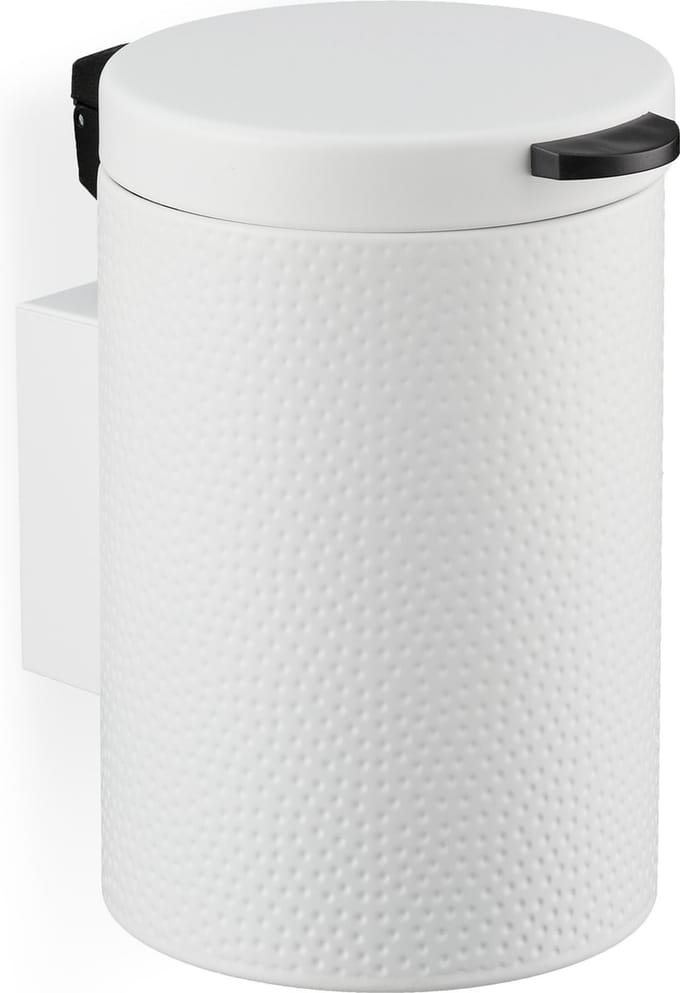 badkamer prullenbak - hangend - 3 l - softclose - metaal - toilet - wc - wit