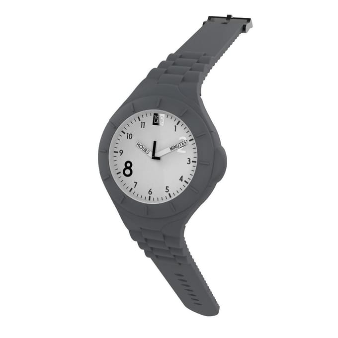 TOO LATE - siliconen horloge - MASH UP LORD FAT - Ø 45 mm - GREY