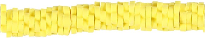 Klei Kralen, d 5-6 mm, gatgrootte 2 mm, geel, 145 stuk/ 1 doos