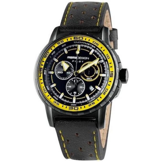 MOMO Design Pilot MD2164BK-52 Horloge Heren 46mm 5 ATM