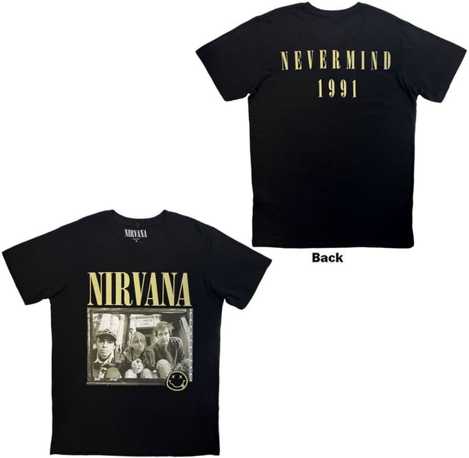 Nirvana - Nevermind '91 Hotel Photo Heren Tshirt - M - Zwart