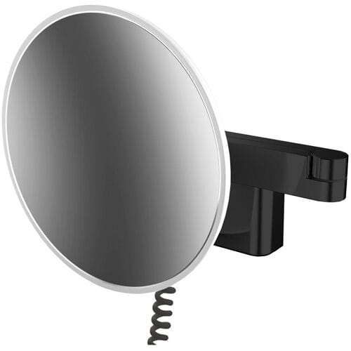 Emco Evo LED shaving and vanity mirror with spiral cable and plug, round 109513341