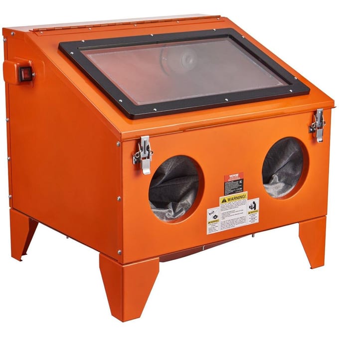 Armoire de sablage 40 gallons Armoire de table avec pistolet de sablage 4 buses
