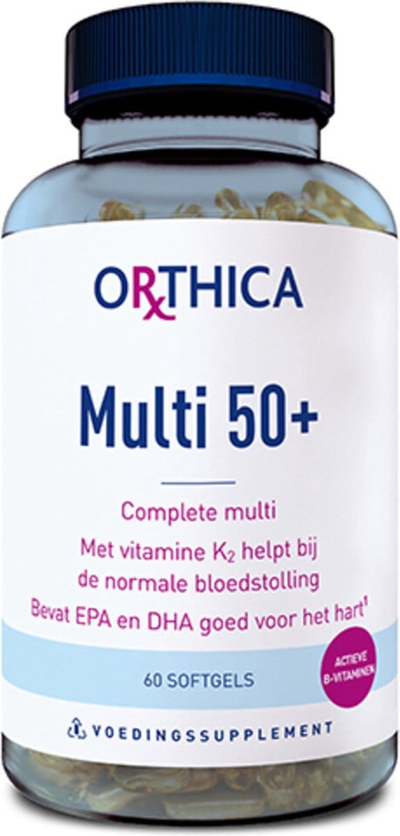 Orthica Multi 50+ - multivitamine voor 50 plusser - 60 softgels