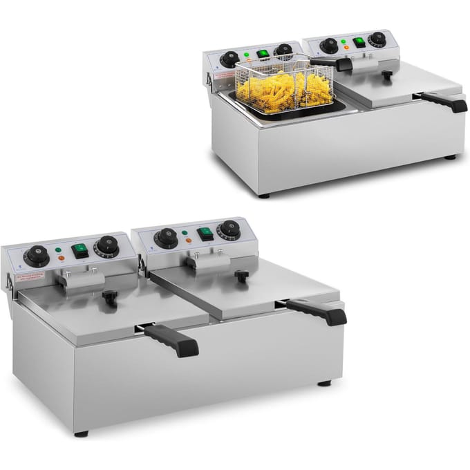 Royal Catering Elektrische friteuse - 2 x 10 liter - timer - 230V 10011147