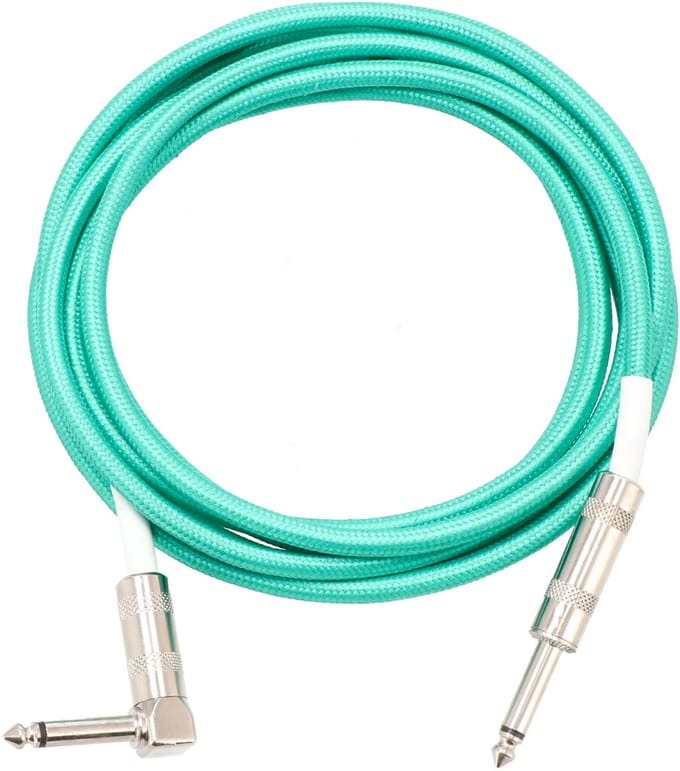 Devine GIT3 Sea Foam Green gitaarkabel recht-haaks mono 3 meter groen