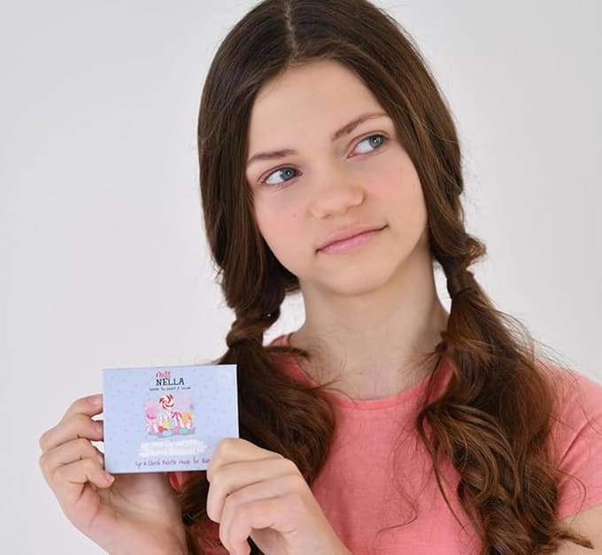 Kinder make-up set met oogschaduw en blush - veilig en creatief