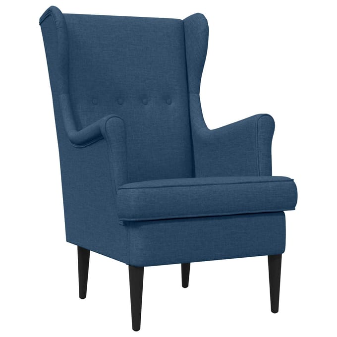 vidaXL - Fauteuil - Blauw - Stof
