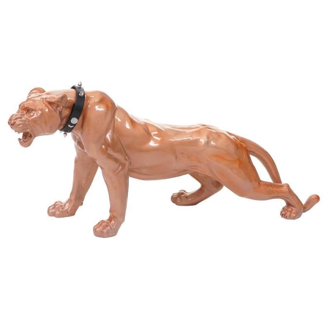 Panter luipaard 59 cm antiek (inclusief halsband) beeld